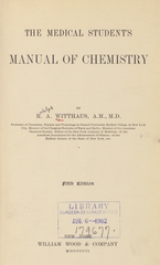The medical student's manual of chemistry